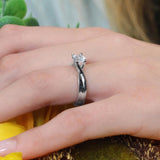 Overlapping Solitaire Engagement Ring