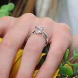 Overlapping Solitaire Engagement Ring