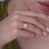 2 Carat Split Band Solitaire Lab Grown Diamond Engagement Ring