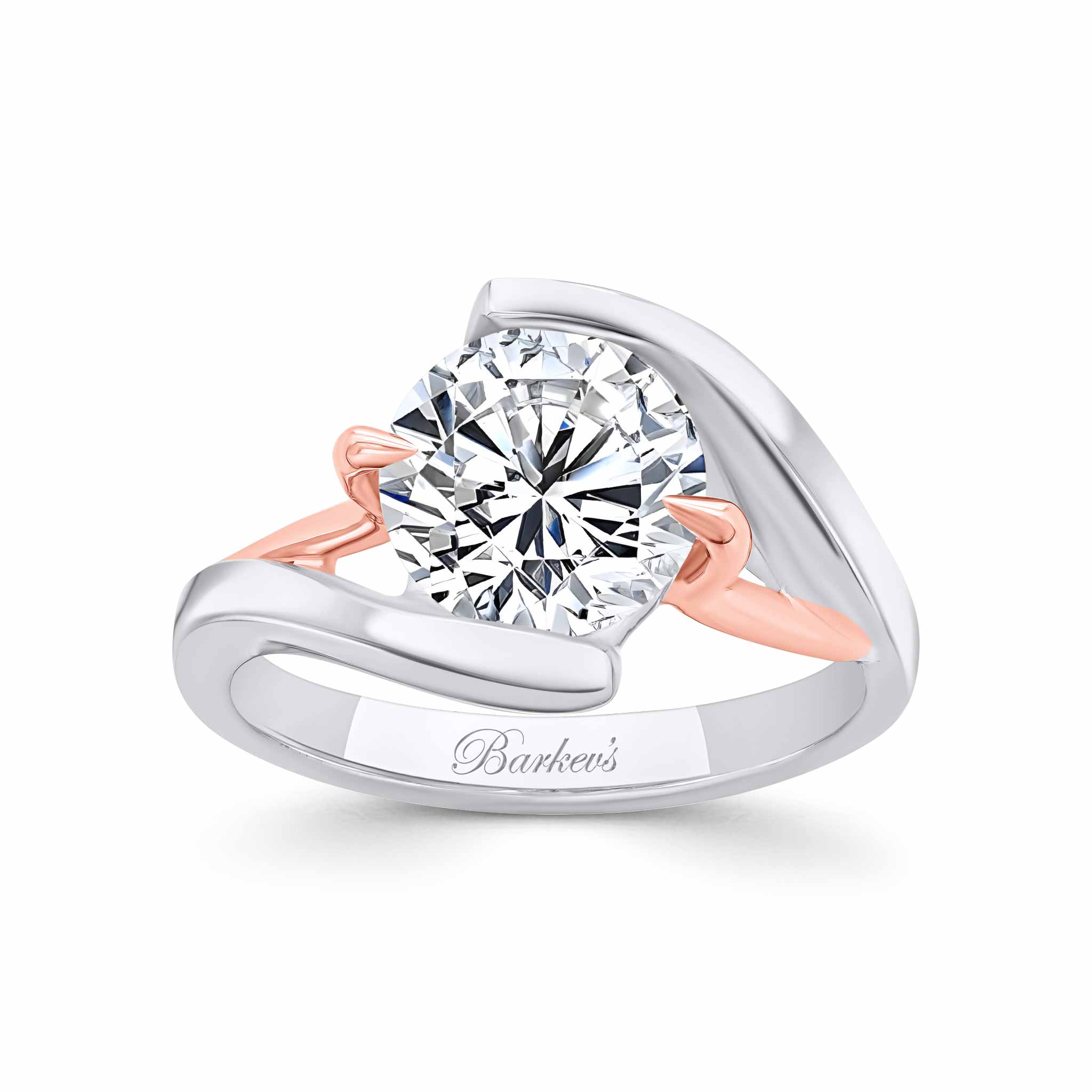 2 Carat Split Band Solitaire Lab Grown Diamond Engagement Ring