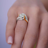 2 Carat Split Band Solitaire Lab Grown Diamond Engagement Ring