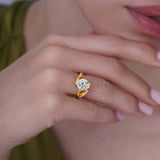 2 Carat Split Band Solitaire Lab Grown Diamond Engagement Ring