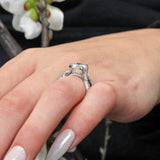Triple Split Shank Lab Diamond Engagement Ring