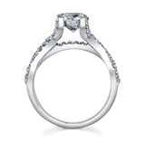 Triple Split Shank Lab Diamond Engagement Ring