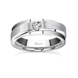 Mens Overlap Diamond Wedding Band