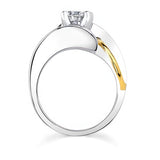 Unusual Solitaire Lab Diamond Engagement Ring