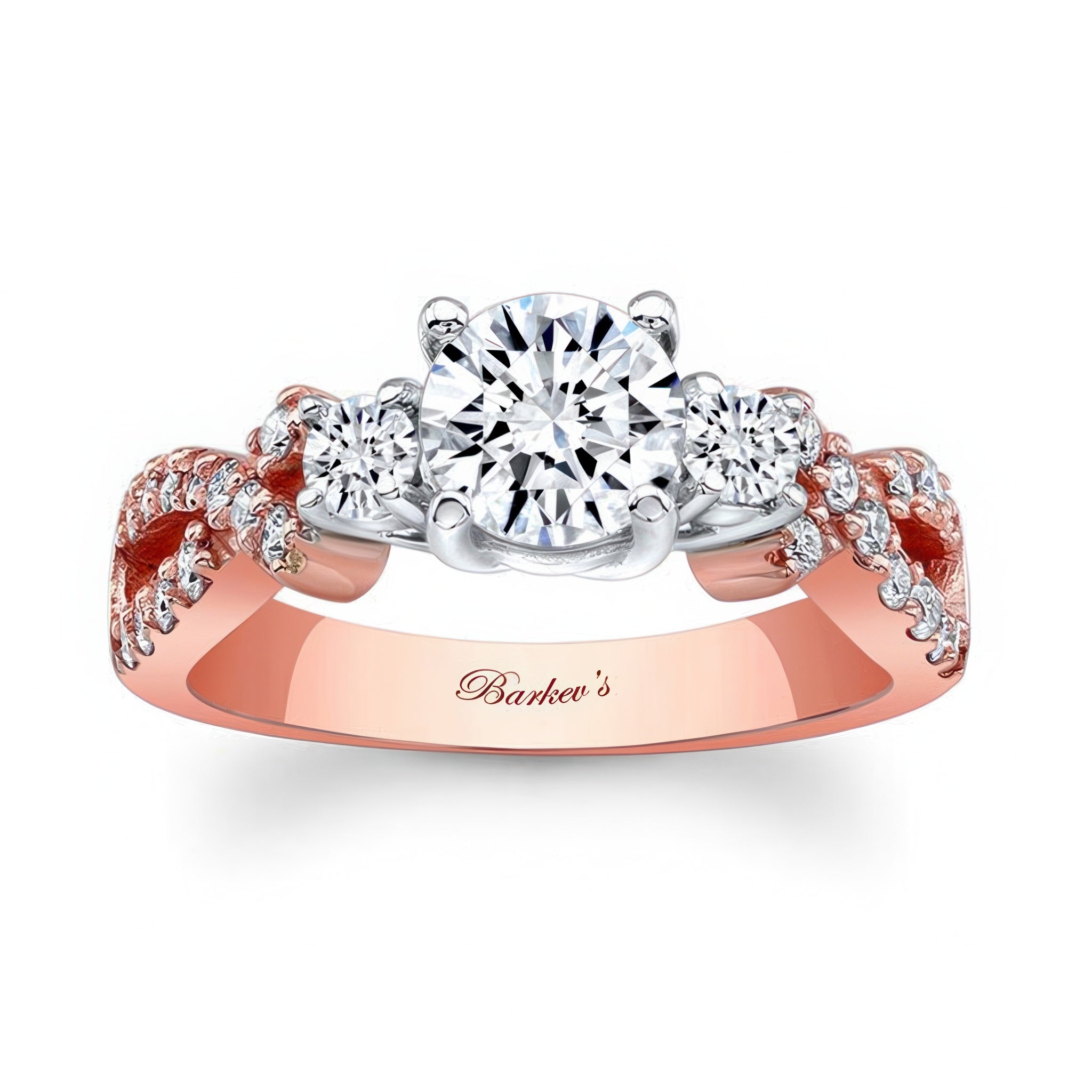 Three Stone Criss Cross Ring