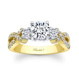 Three Stone Criss Cross Ring