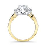 Three Stone Criss Cross Ring