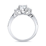 Three Stone Criss Cross Ring