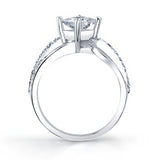 Looping Split Shank Princess Cut Ring