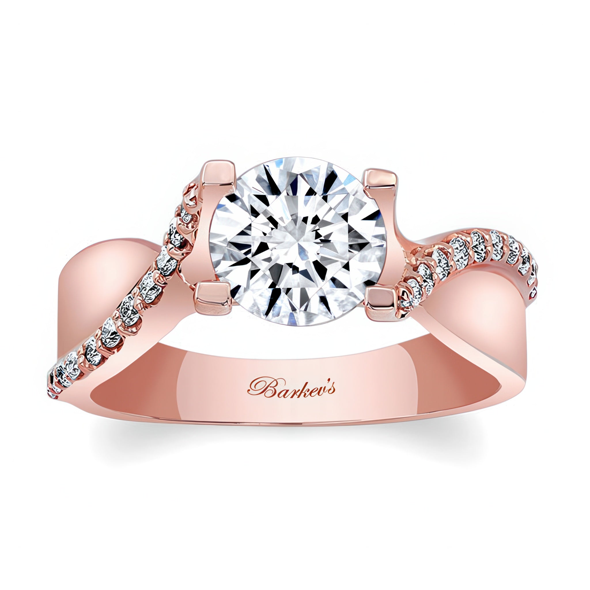 Criss Cross Band Moissanite Ring