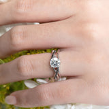 Simple Black Diamond Accent Bridal Set