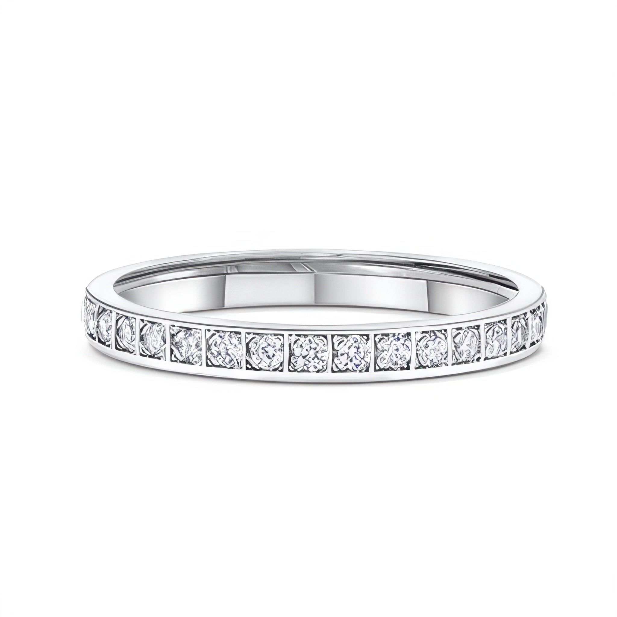 Channel Set Round Diamond Eternity Band