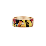 8mm Painterly Ceramic Square Shape Bezel Diamond Band