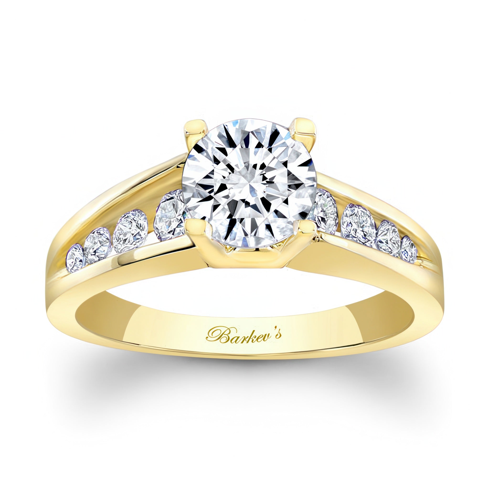 Channel Band Moissanite Ring