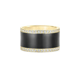 11mm Black Ceramic Pave Diamond Band