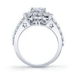 Starnish Princess Cut Halo Engagement Ring