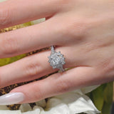 Starnish Princess Cut Halo Engagement Ring