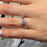 Modern Bypass Lab Diamond Solitaire Ring