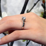 Modern Bypass Lab Diamond Solitaire Ring