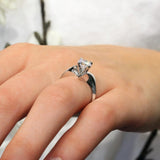 Modern Bypass Lab Diamond Solitaire Ring