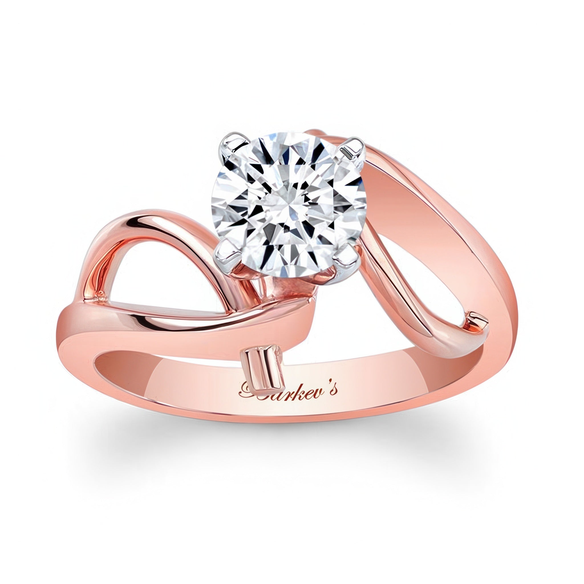 Wire Accent Moissanite Solitaire Ring