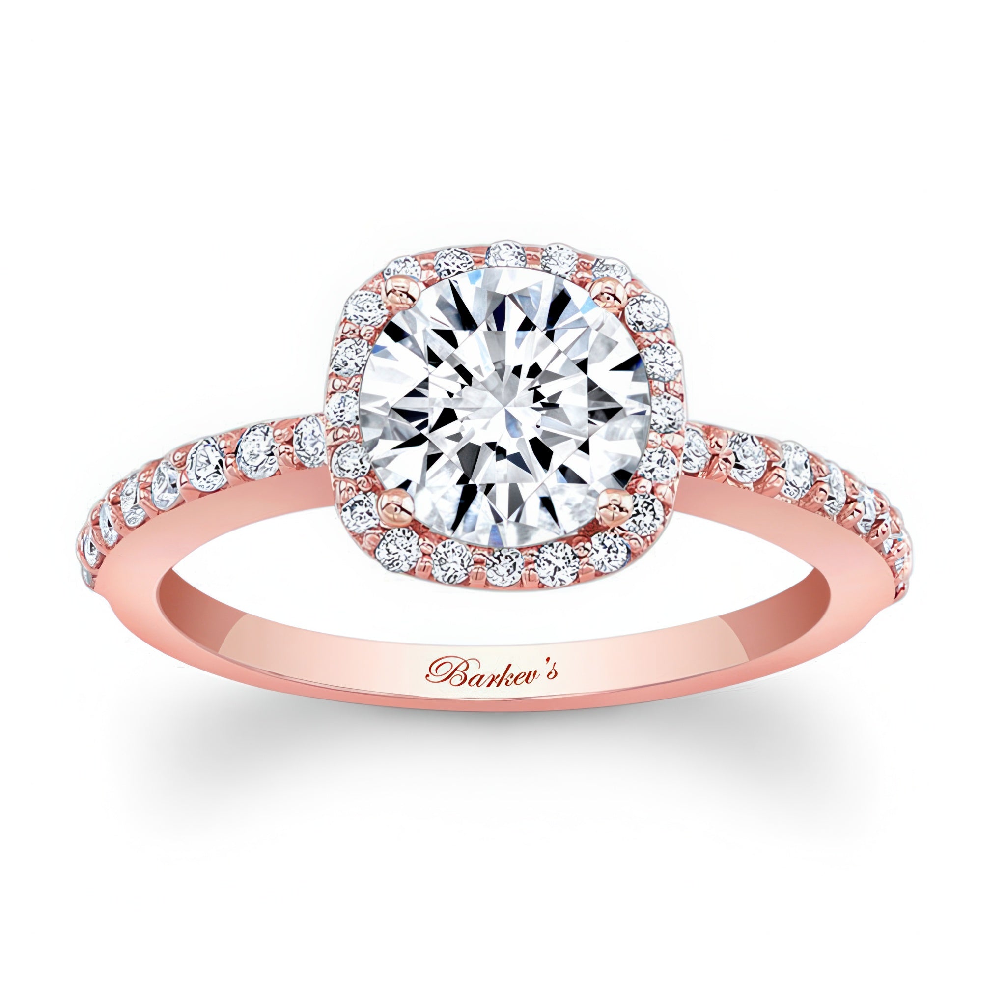 1 Carat Round Diamond Halo Engagement Ring