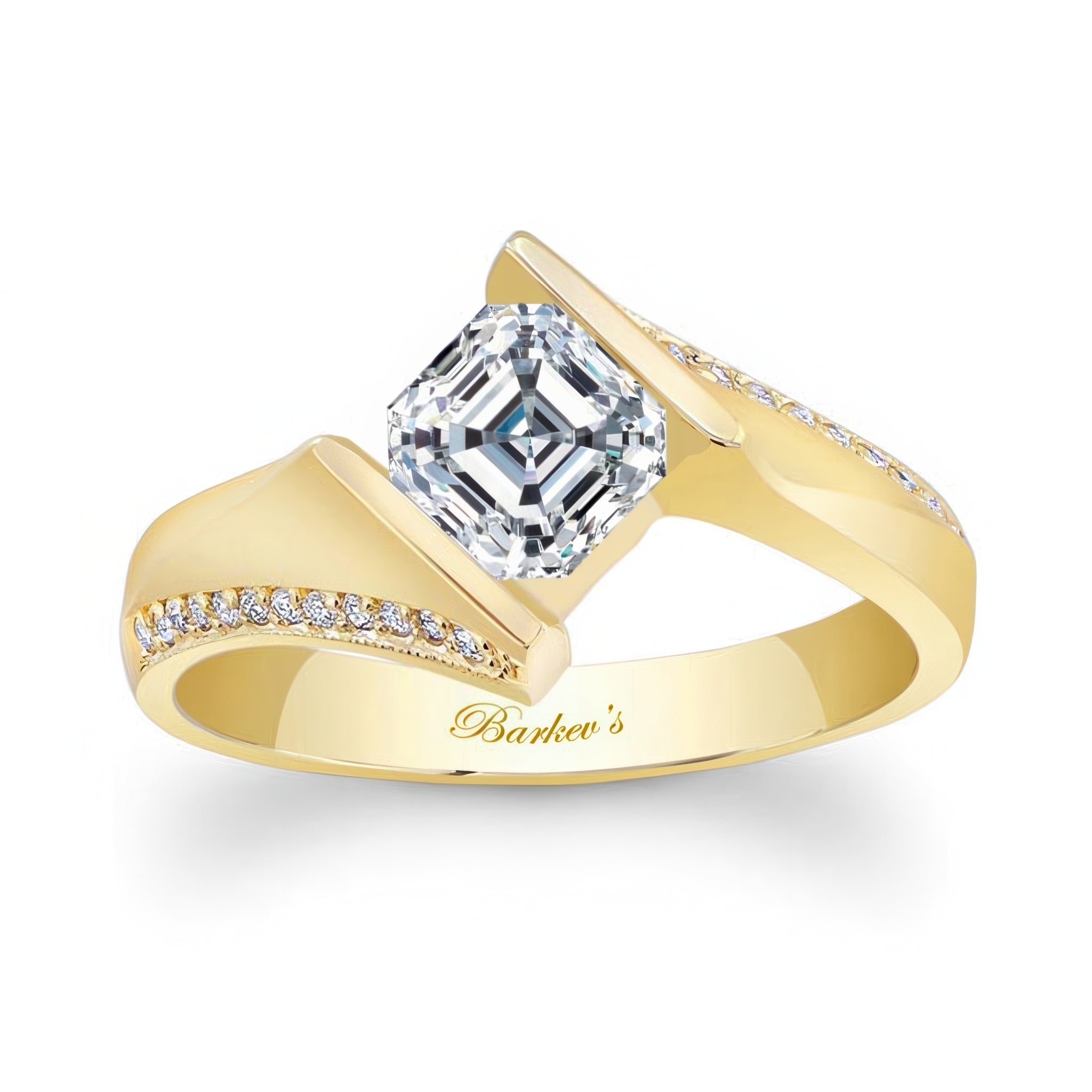 Asscher Cut Square Moissanite Ring