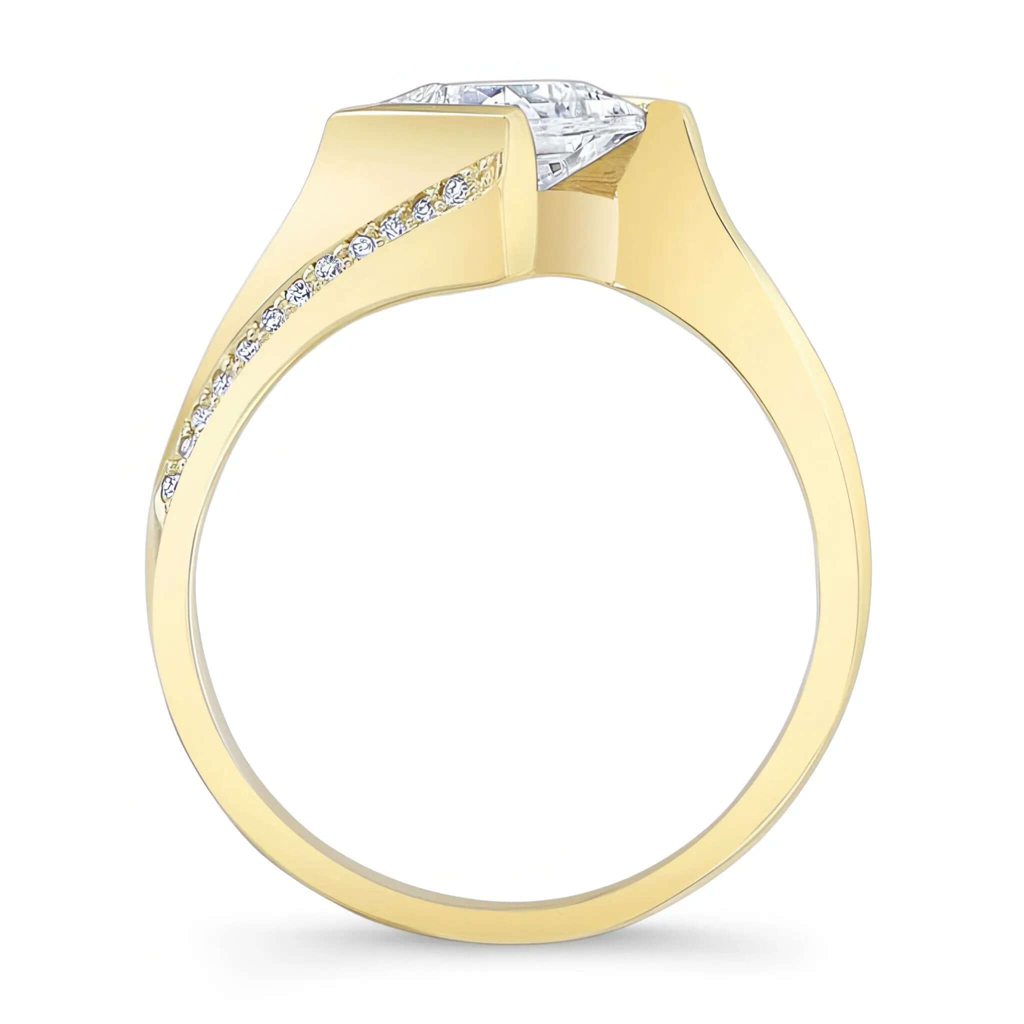 Asscher Cut Square Moissanite Ring