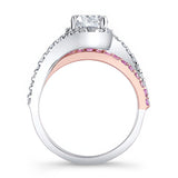 1 Carat Diamond And Pink Sapphire Ring