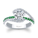 1 Carat Diamond And Tsavorite Ring