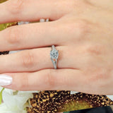 V Shaped Lab Diamond Engagement Ring