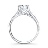 V Shaped Lab Diamond Engagement Ring