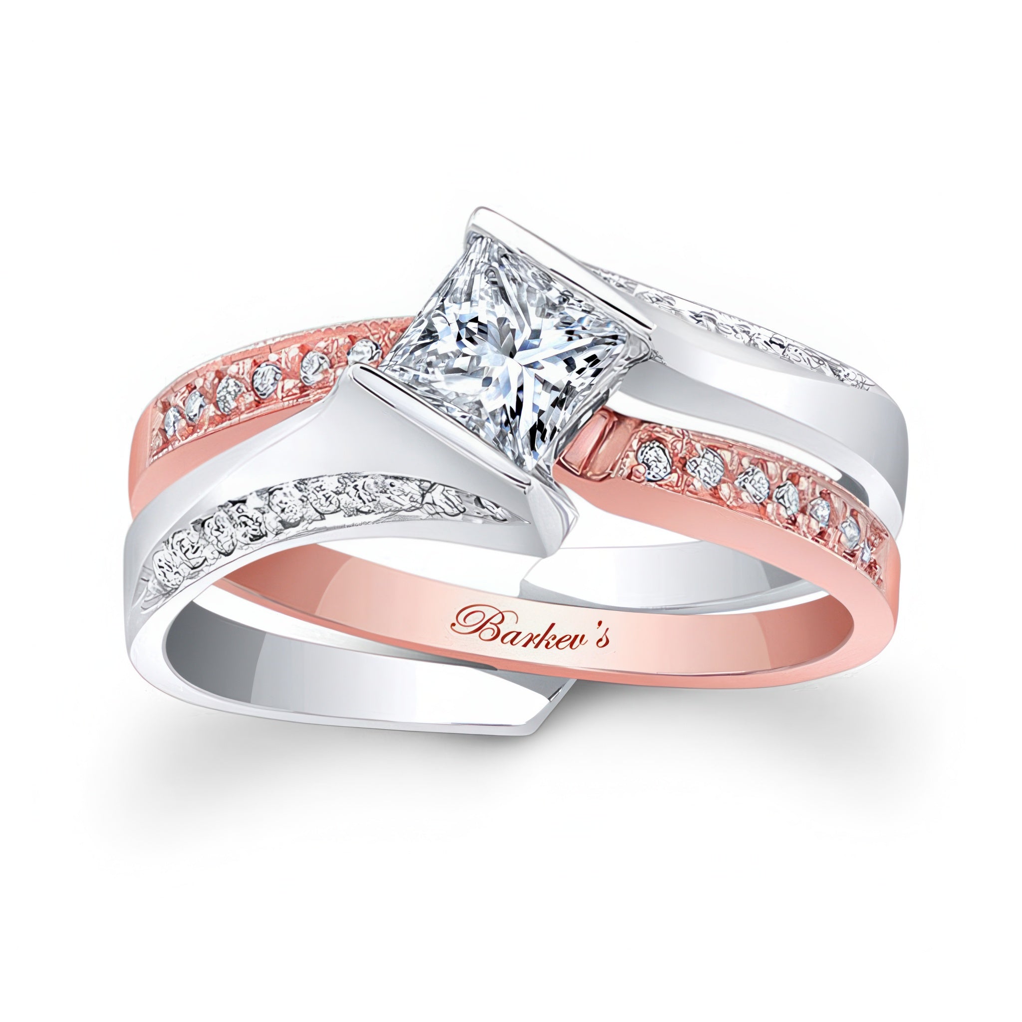 Half Carat Princess Interlock Bridal Set