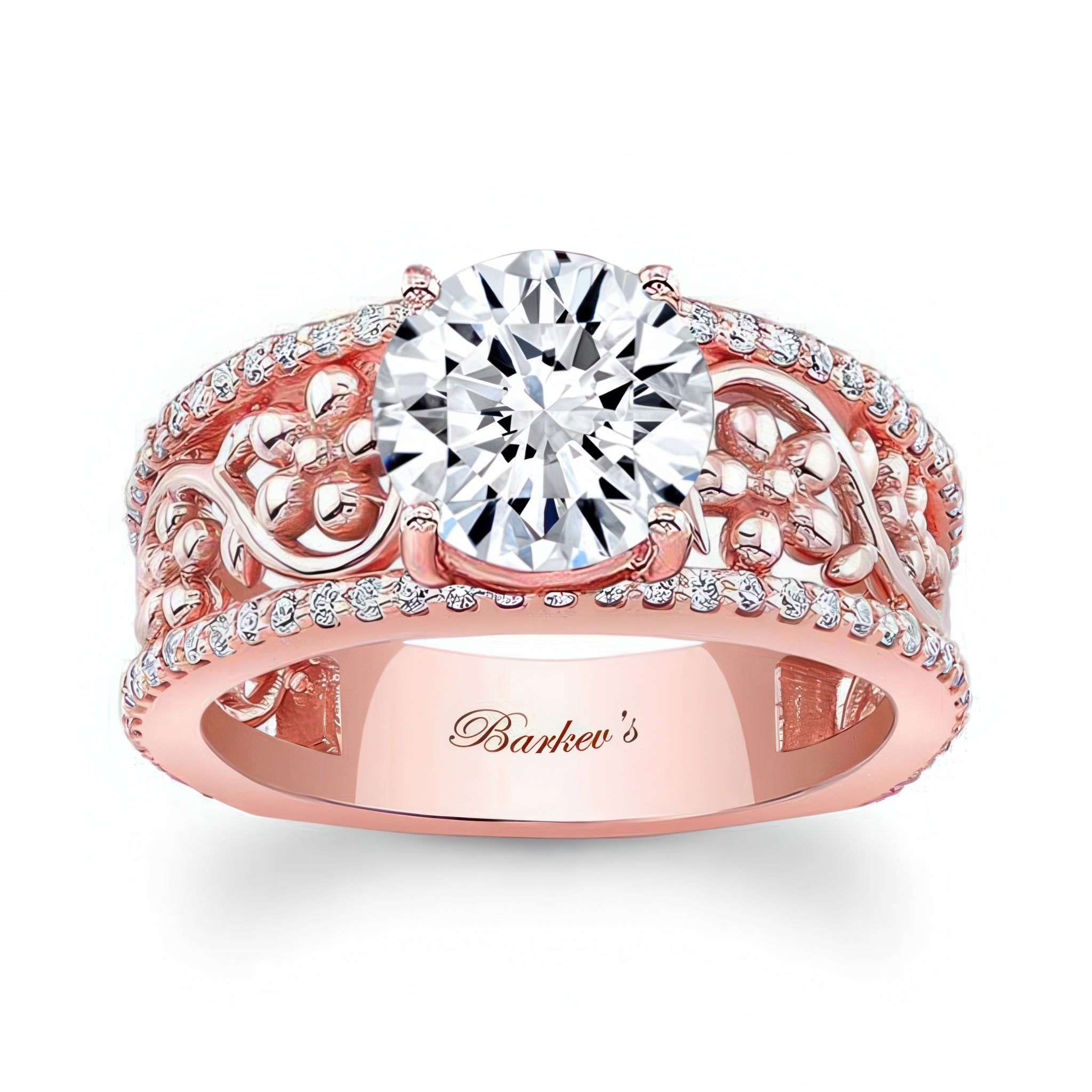 Vintage Floral 3 Carat Engagement Ring