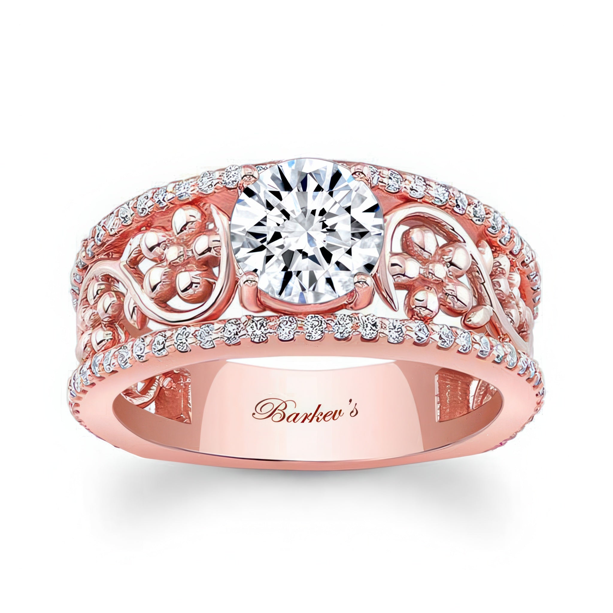 Vintage Floral Engagement Ring