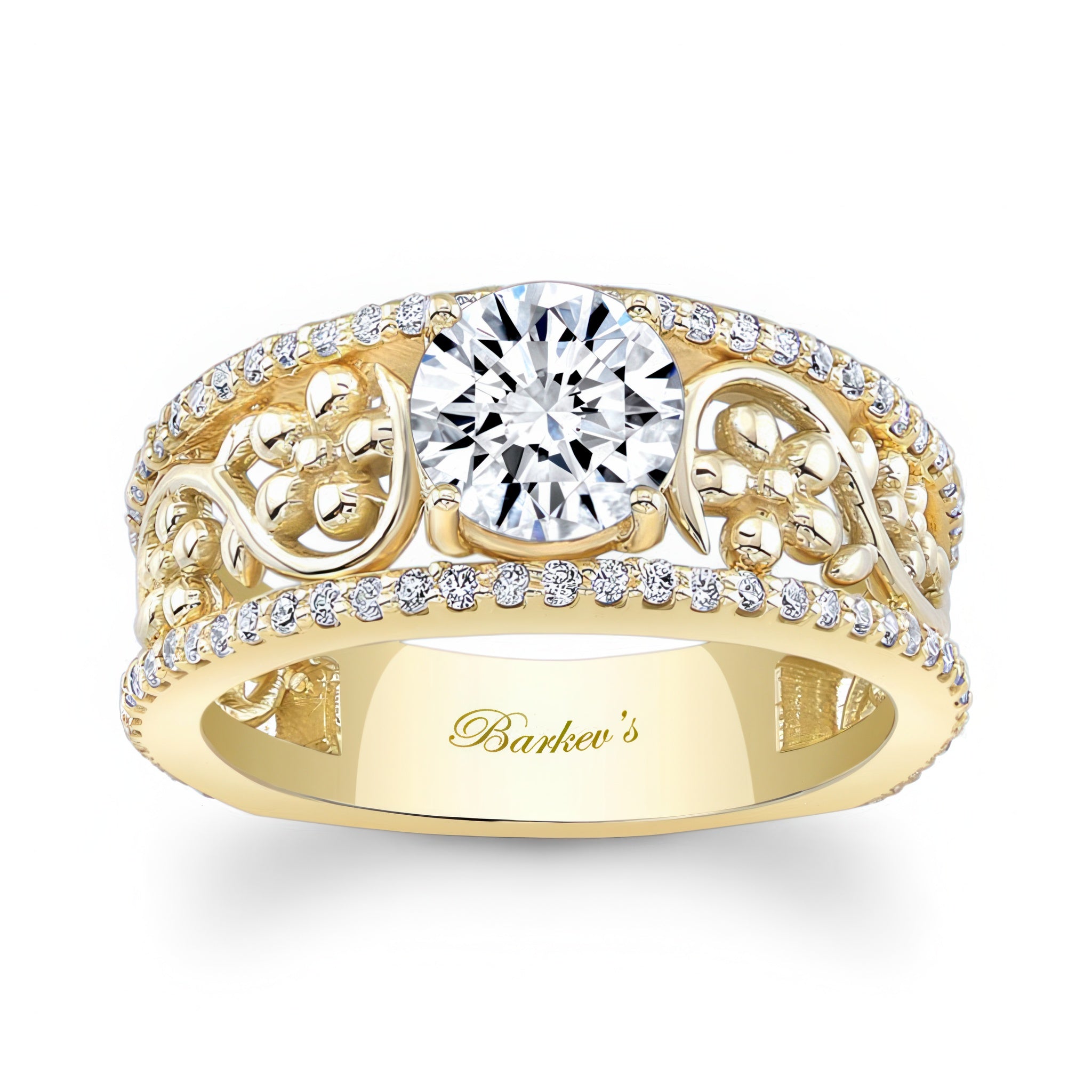 Vintage Floral Engagement Ring