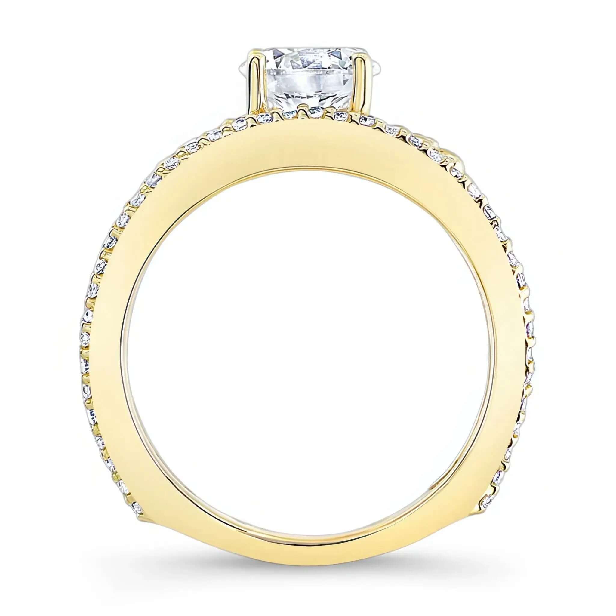 Vintage Floral Moissanite Engagement Ring