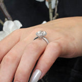 3.5 Carat Oval Lab Grown Diamond Ring
