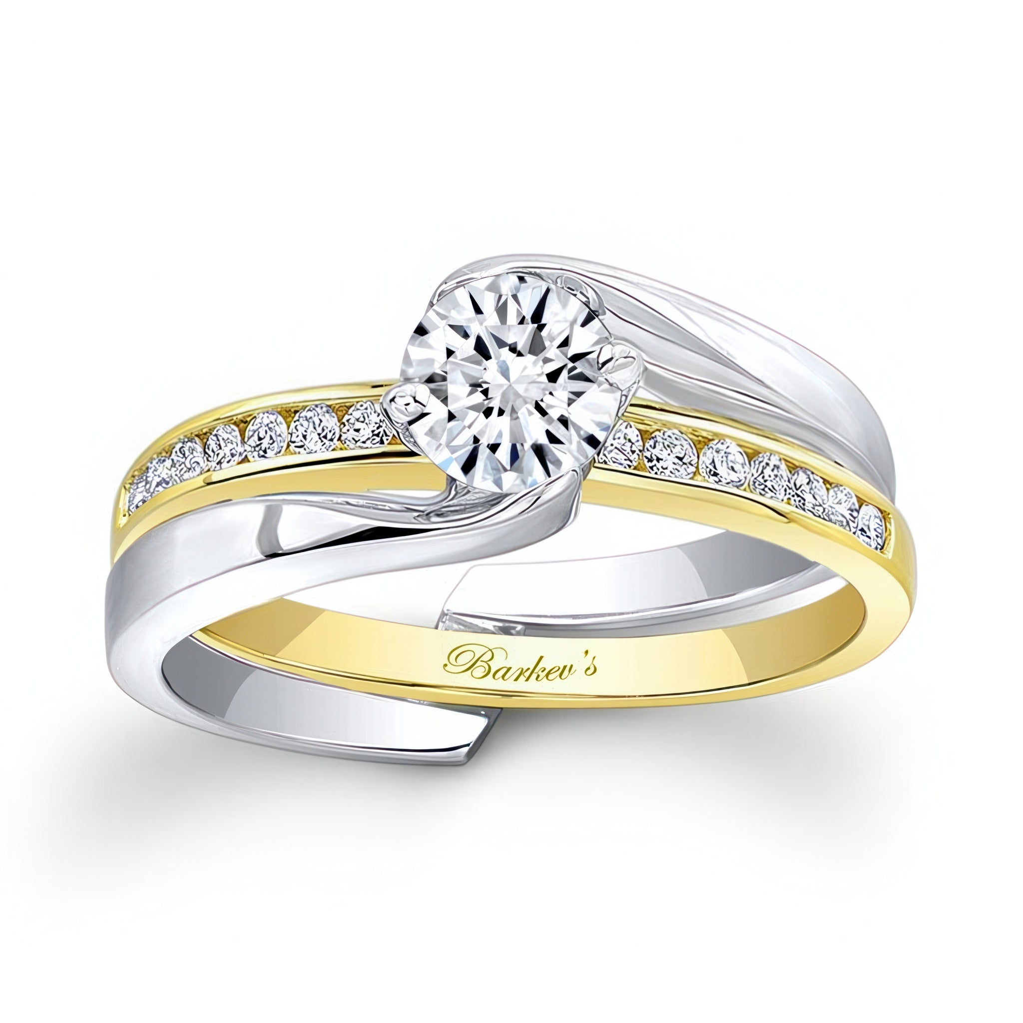 Half Carat Moissanite Interlock Bridal Set