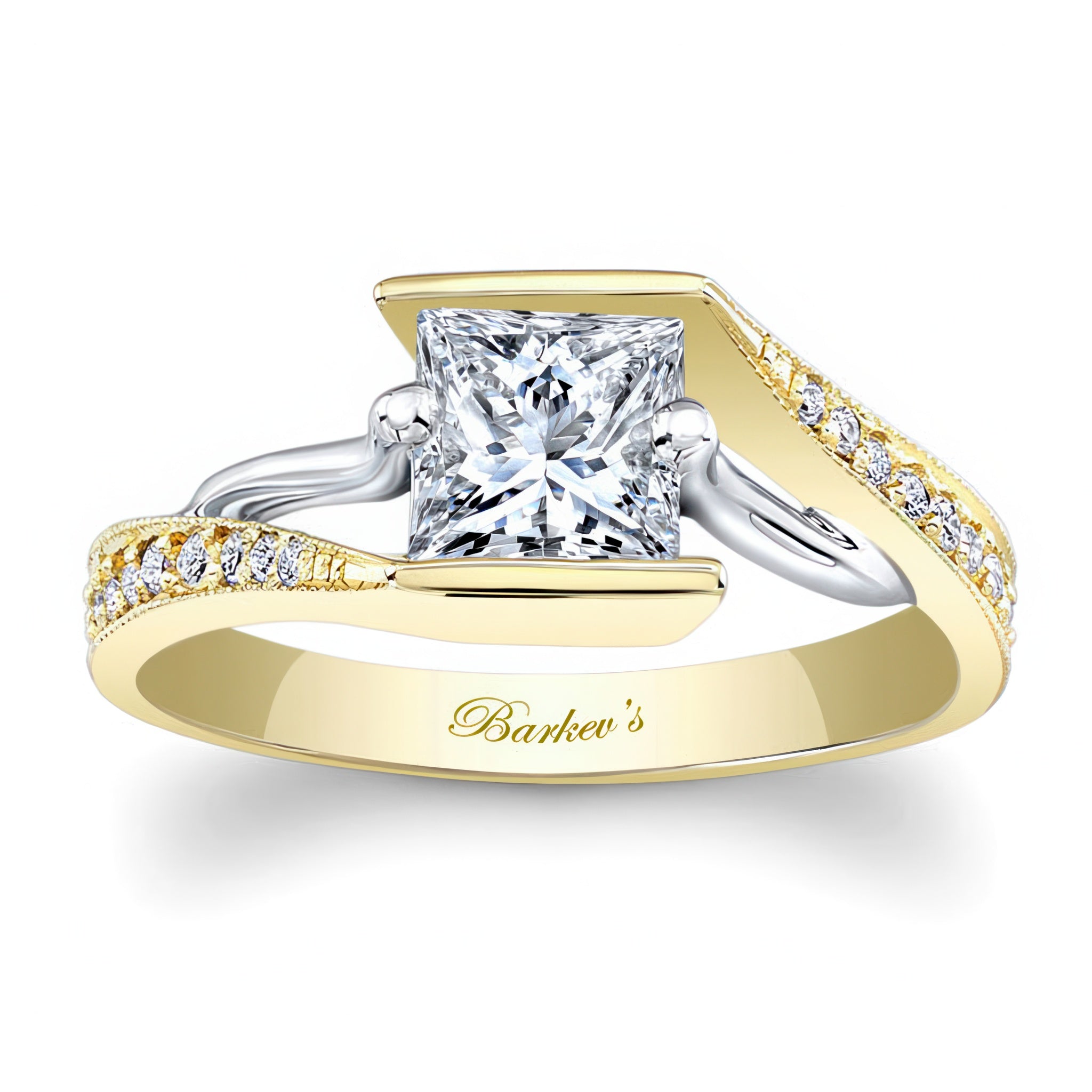 Channel Set Princess Cut Ring