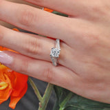 Classic Round Moissanite Engagement Ring