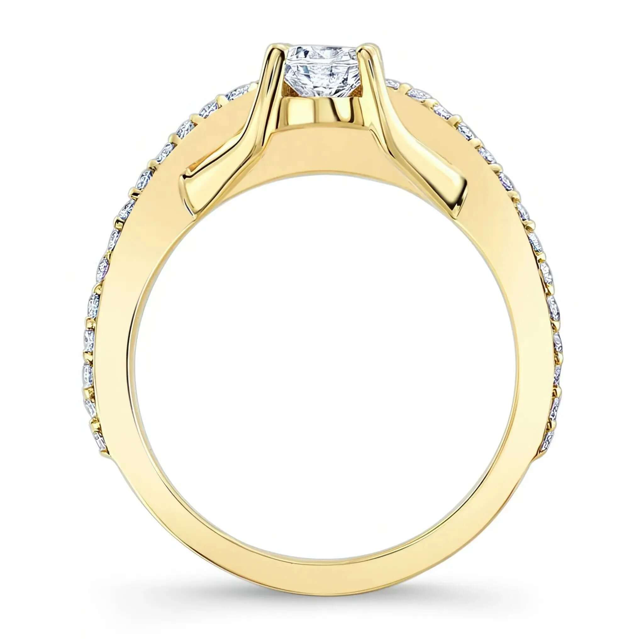 Unique Half Carat Moissanite Bridal Set