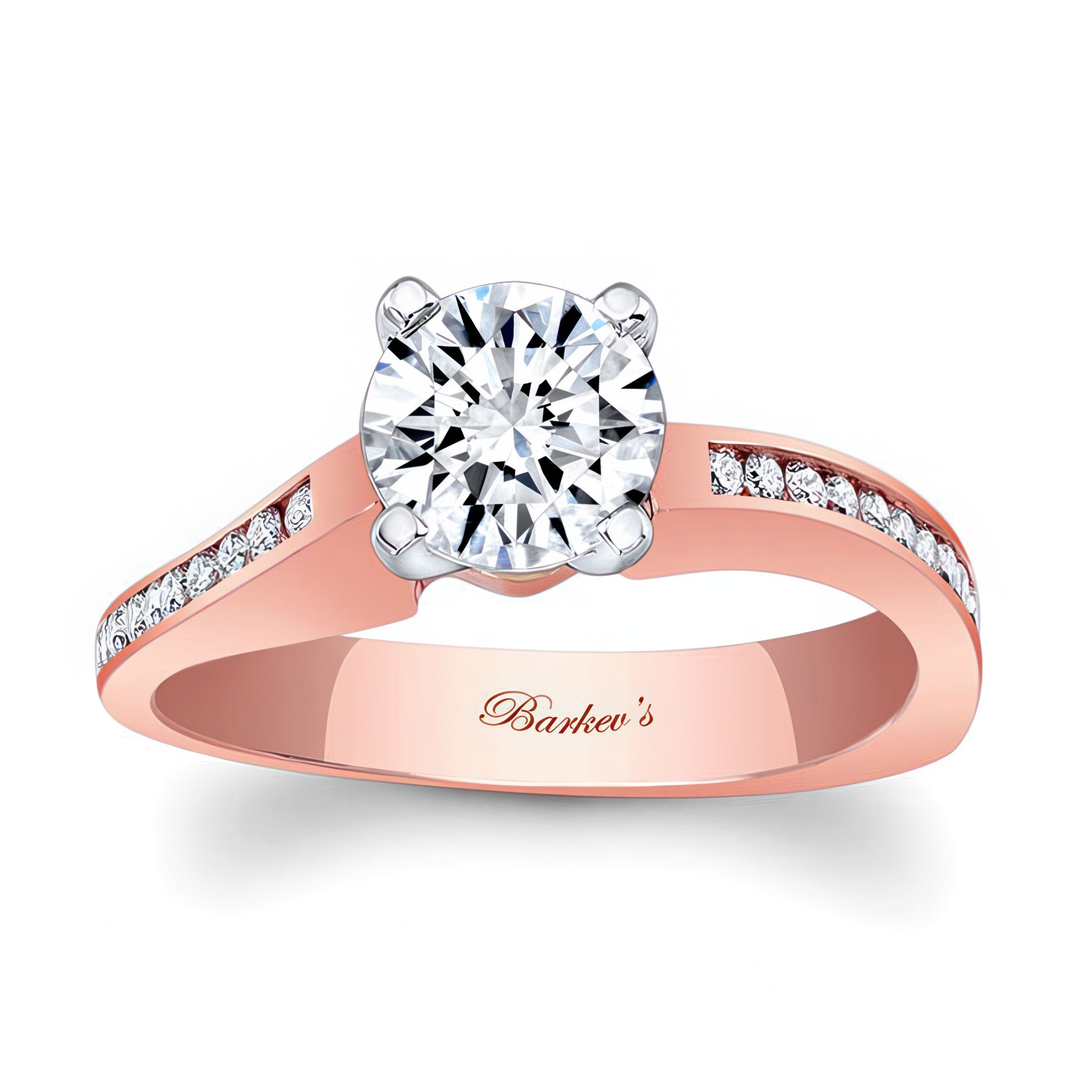 Channel Set Round Diamond Ring