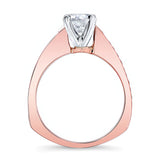 Channel Set Round Moissanite Ring