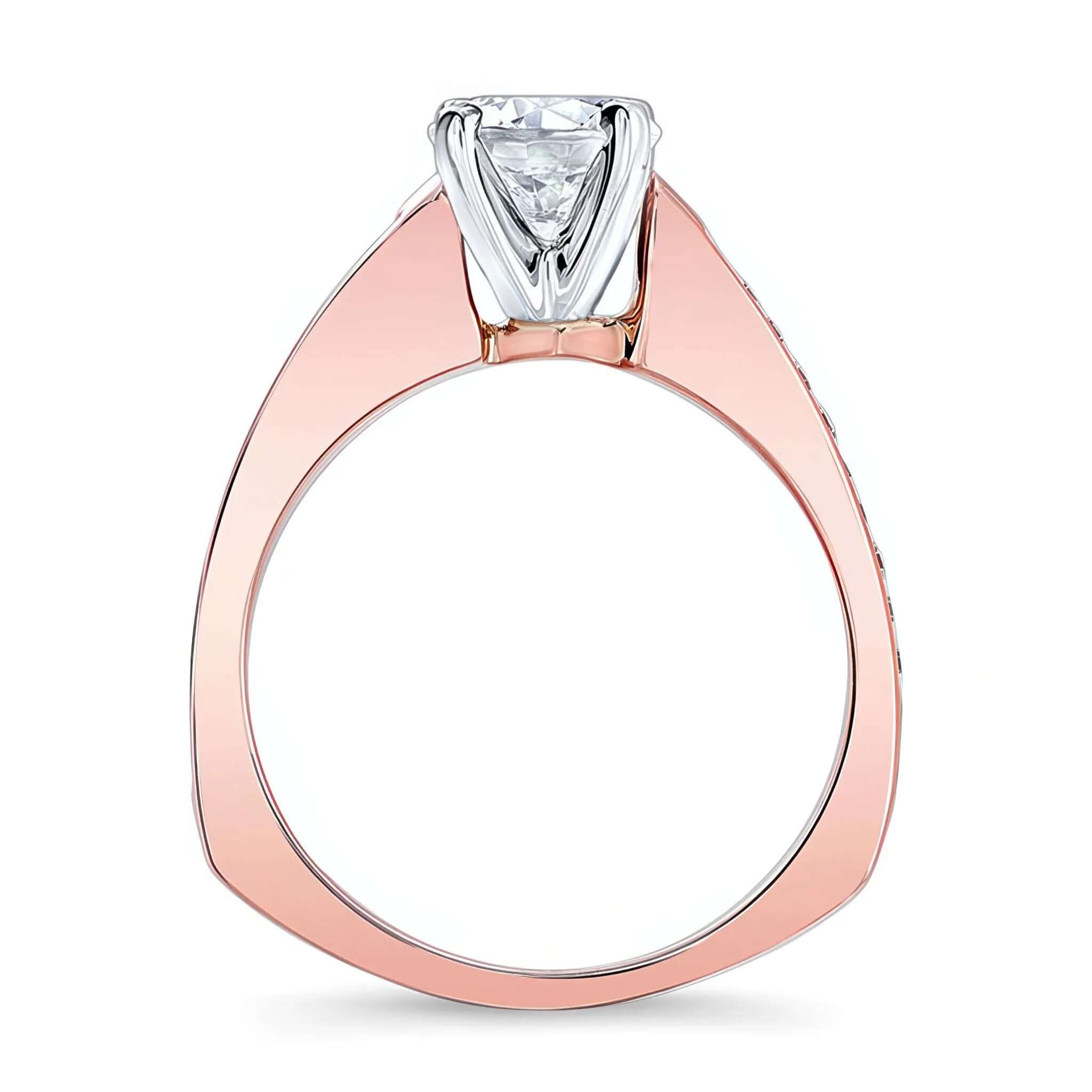 Channel Set Round Diamond Ring