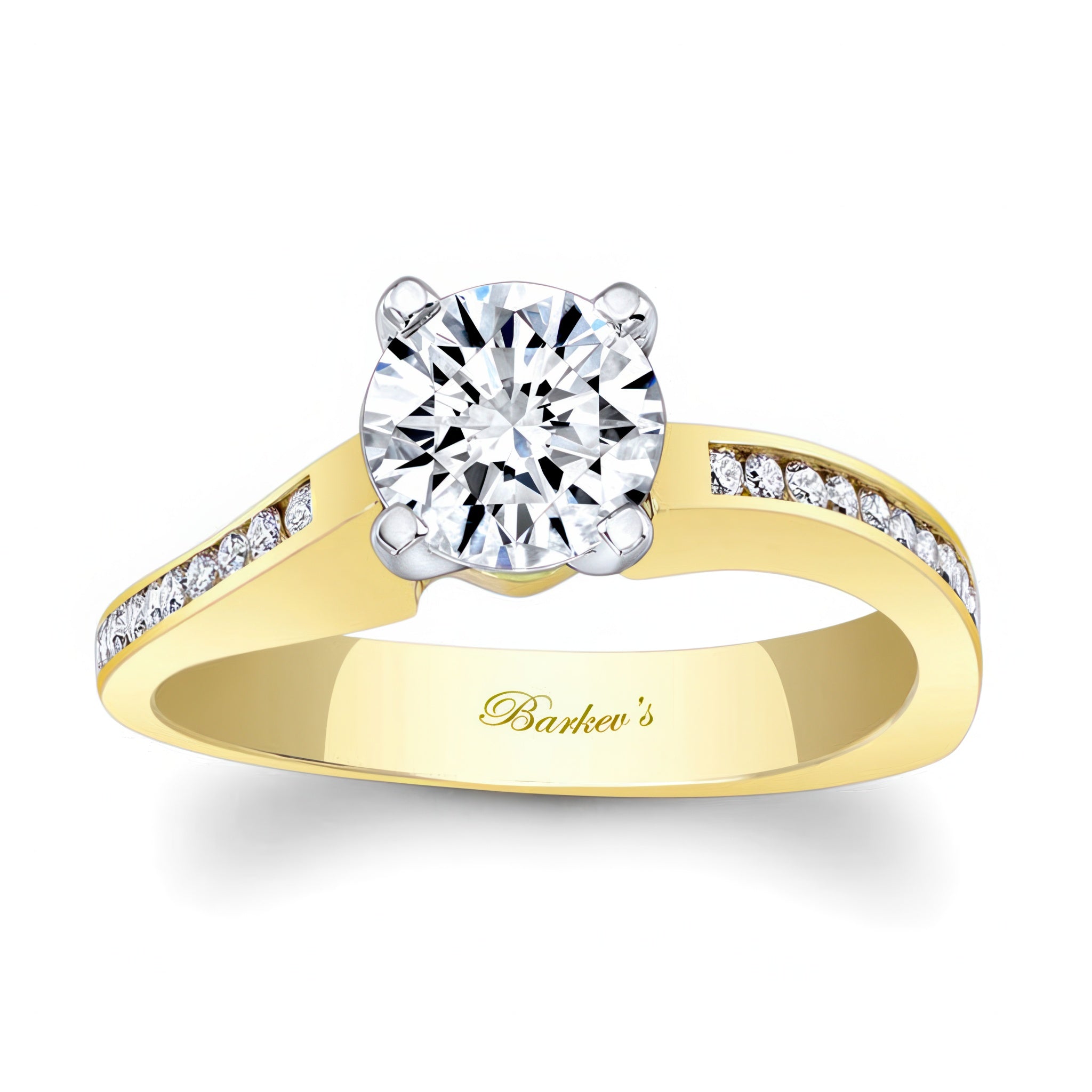 Channel Set Round Diamond Ring