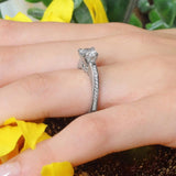 Channel Set Round Moissanite Ring