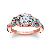 Vintage Marquise Blue Diamond Accent Engagement Ring